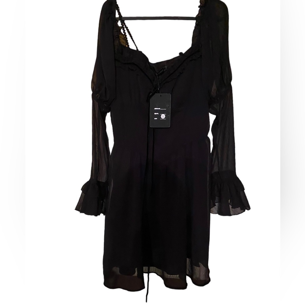 SOLD - NWT Dolls kill dark in Love lace up mini dress RUNS SMALL - Picture 8 of 11